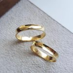 Par de Alianças de Moedas Antigas Côncava 5MM