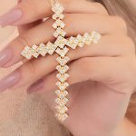 Corrente + Pingente Cruz Cravejada Zirconia Luxo