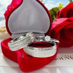 Par Aliança Aço Inoxidável Prata Reta 6MM Jateada