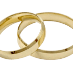 Par Alianças de Ouro 18K 4MM de Largura Chanfrada 6 Gramas de Ouro