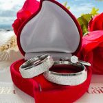 Par de Alianças Aço Inox Chanfrada 6MM Jateada