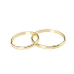 Par Alianças de Ouro 18k 3mm de Largura Abaulada 6 Gramas de Ouro - Anatômica