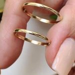 Par de Alianças de Moedas Antigas Abaulada 2MM Tradicional