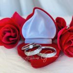 Par Alianças de Aço Inoxidável Prata Reta 4MM Jateada