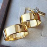 Par de Alianças Moedas Antigas Chanfrada 10MM