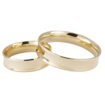 Par de Alianças Ouro 18K Côncava 6MM e 11 Gramas