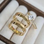 Par Alianças de Moedas Antiga Reta 6MM dois Frisos Jateada