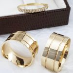 Par Alianças de Moedas Antiga 2 Frisos Abertos e 10MM