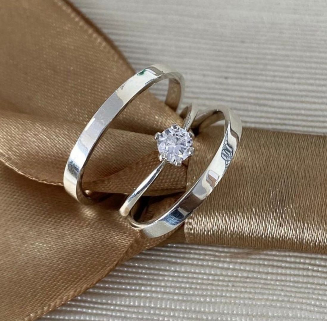 mod-reta-3mm.jpg Par Aliança Prata 950 Reta 3MM Tradicional - Imagem 1