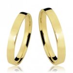 Par Alianças de Ouro 18k 4mm de Largura Reta 4 Gramas de Ouro