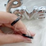 Par Aliança Banhada Preta Abaulada 4MM