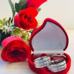 Par Alianças de Aço Inoxidável Prata 7MM Reta Escovada