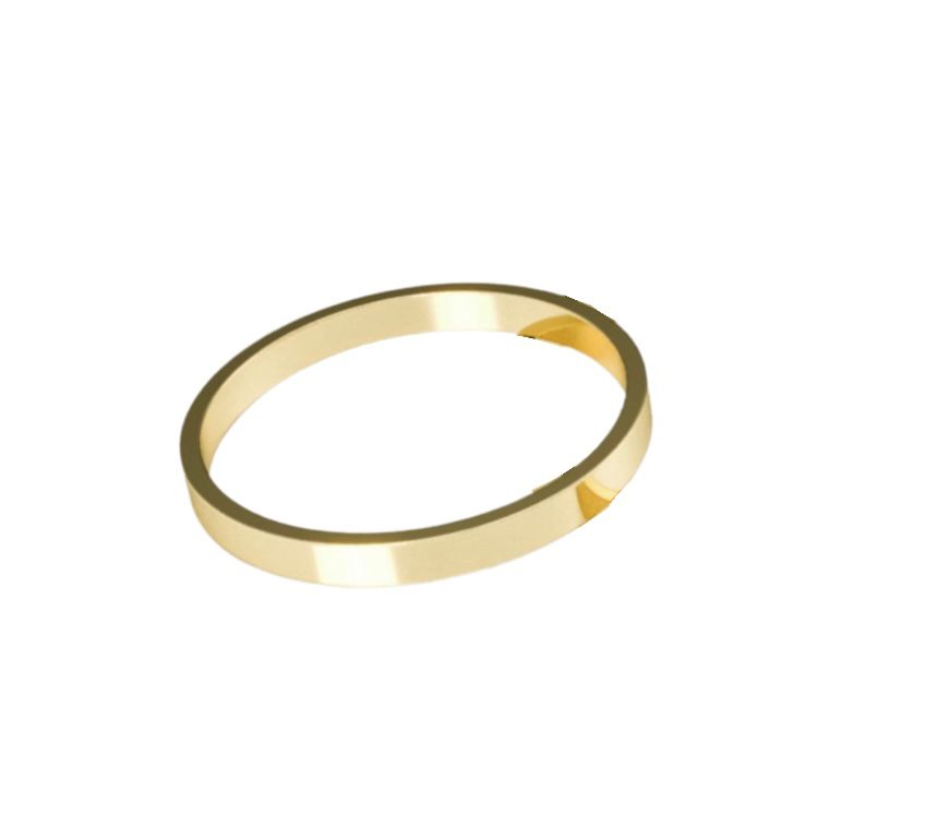 unid-reta.jpg Unidade Aliança Ouro 18K Reta 3MM de Largura - 1,5 Gramas - Imagem 1